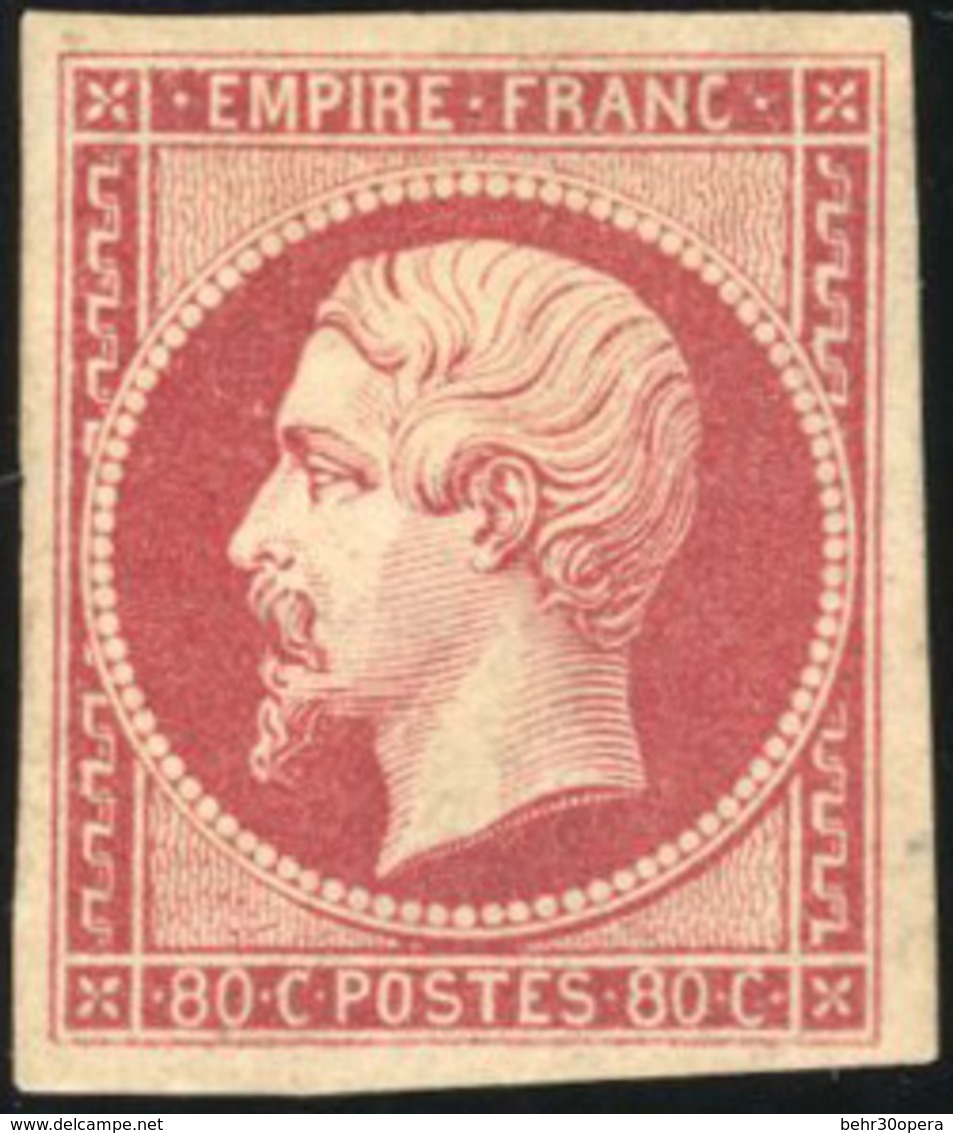 * N°17Aa - 80c. Carmin Clair. Très Frais. SUP. R. - 1853-1860 Napoléon III.