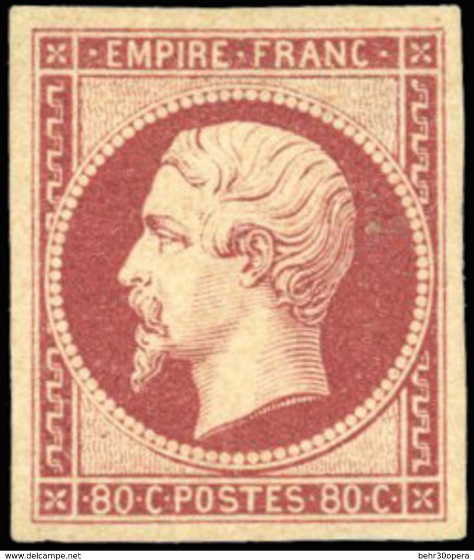 * N°17Al - 80c. Carmin Foncé. Couleur Rare. SUP. - 1853-1860 Napoléon III.