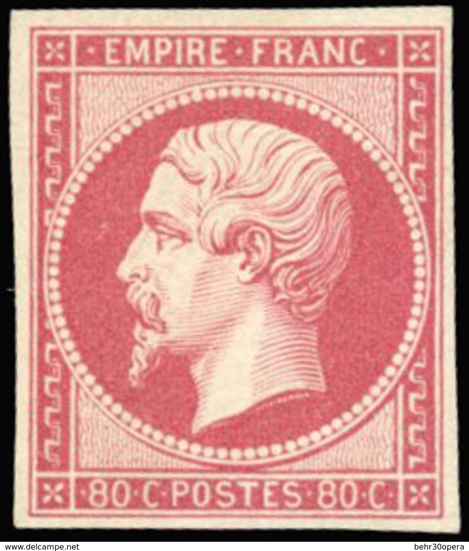 * N°17B - 80c. Rose. Belles Marges. Couleur Vive. SUP. - 1853-1860 Napoléon III.