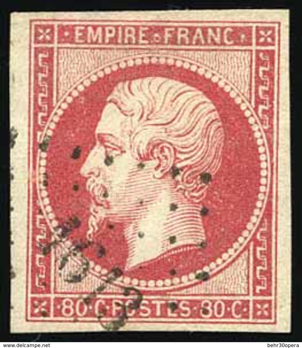 O N°17B - 80c. Rose. Obl. Légère. Exemplaire Choisi. TB. - 1853-1860 Napoleon III