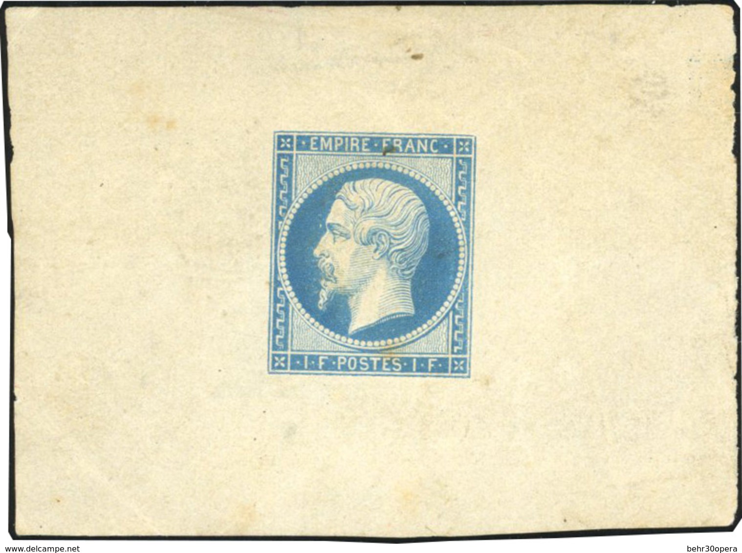 (*) N°18 - Epreuve Du 1F. En Bleu. Sûrement Unique. SUP. RR. - 1853-1860 Napoléon III