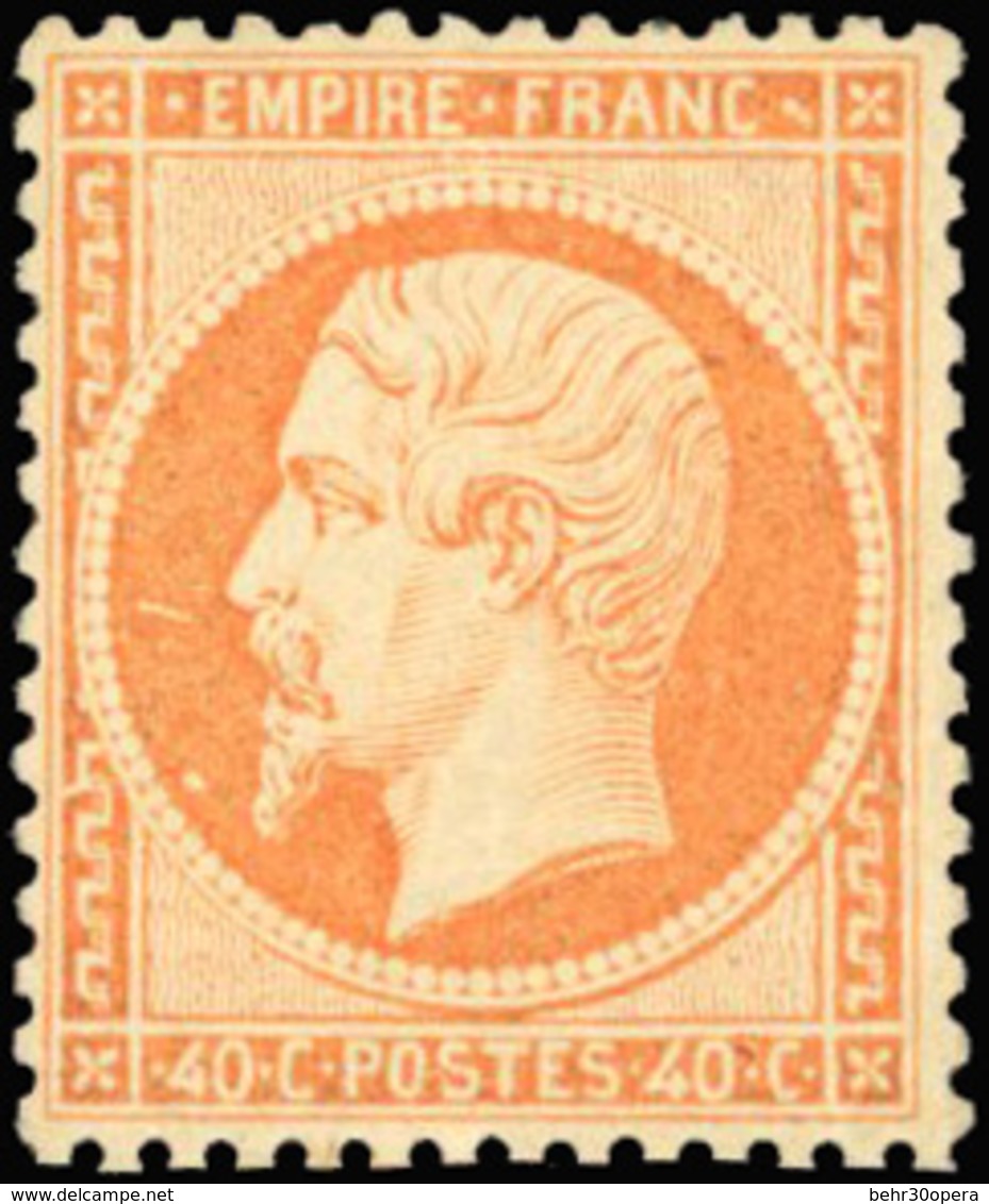 * N°23b - 40c. Orange Vif. Très Bien Centré. SUP. - 1862 Napoléon III