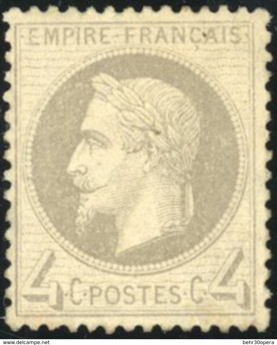 * N°27B - 4c. Gris. SUP. - 1863-1870 Napoleon III With Laurels