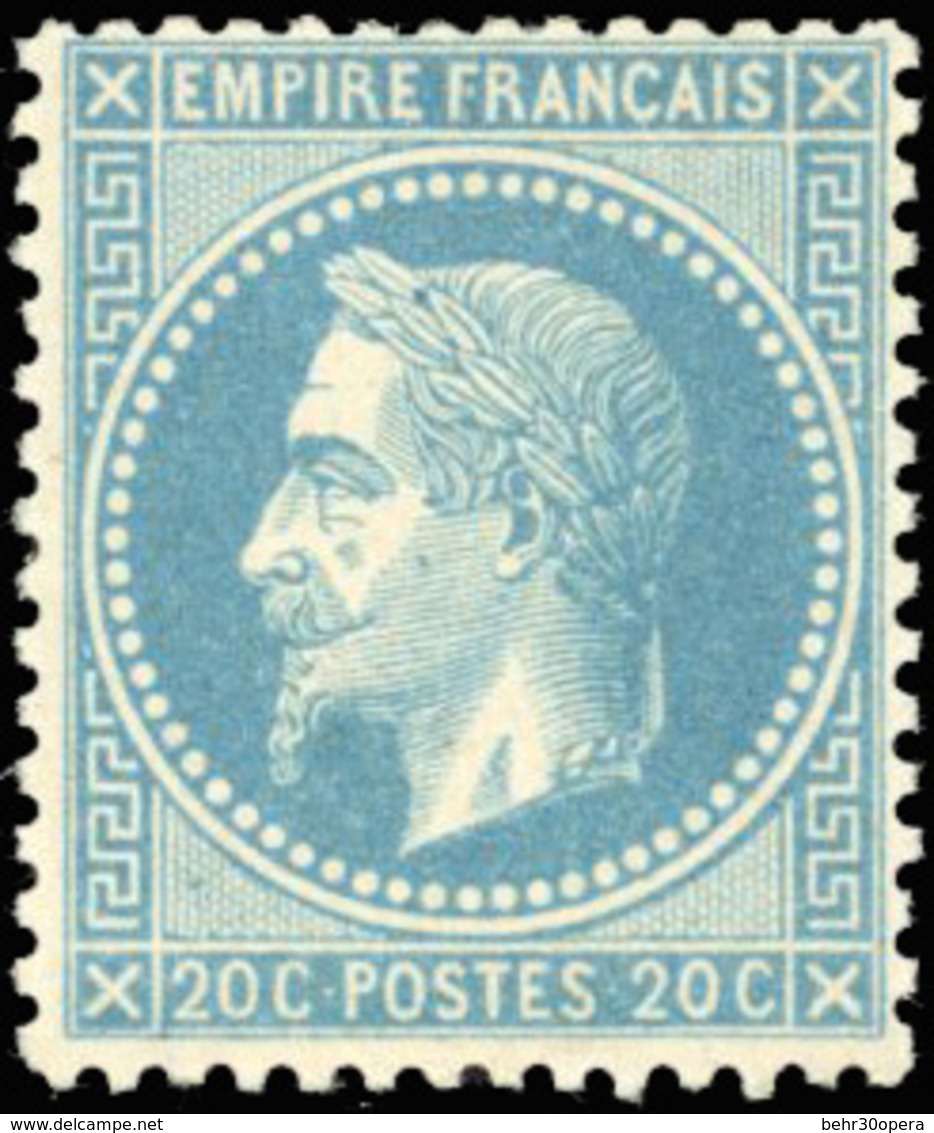 * N°29A - 20c. Bleu. Type I. TB. - 1863-1870 Napoleon III Gelauwerd