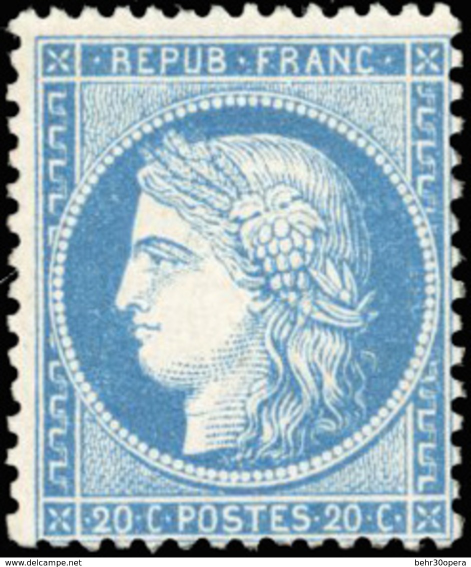 ** N°37 - 20c. Bleu. Décentré. TB. - 1870 Belagerung Von Paris