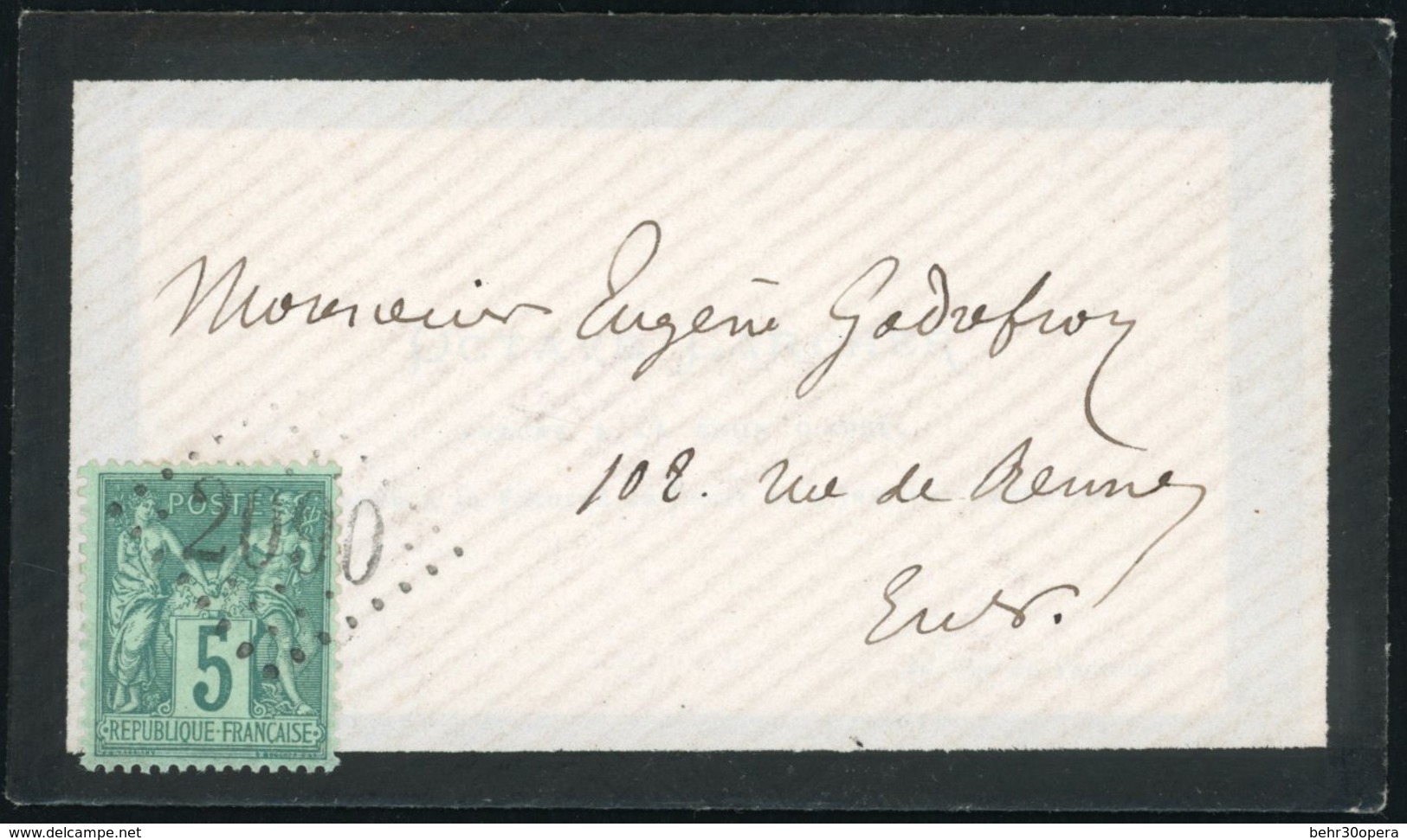 O N°75 - 5c. Vert Obl. GC 2090 S/lettre Locale. TB. - 1876-1878 Sage (Type I)