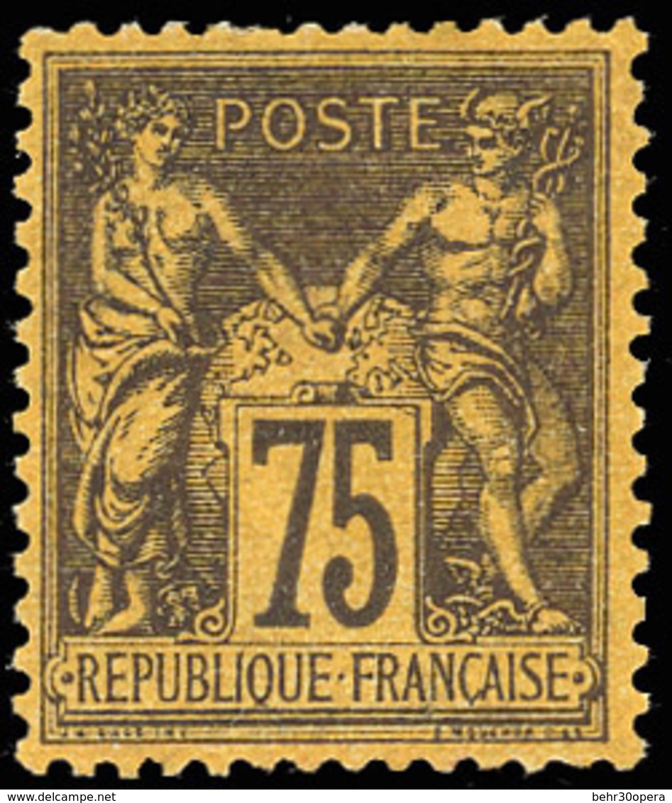 * N°99x 3 - 75c. Violet S/orange. Type II. 3 Pièces De Nuances Différentes. De TB à SUP. - 1876-1878 Sage (Type I)