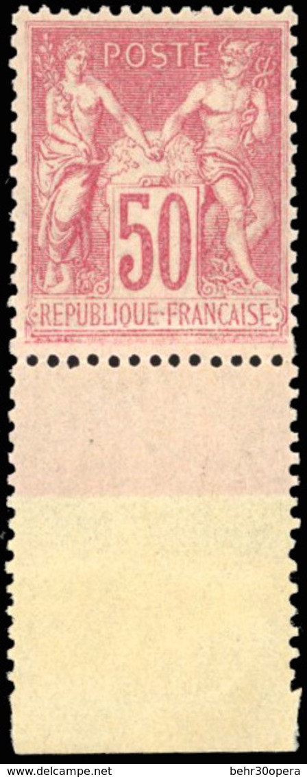 ** N°104 - 50c. Rose. Type I. BdeF. Petite Variété De Gomme. Très Bon Centrage. SUP. - 1876-1878 Sage (Type I)