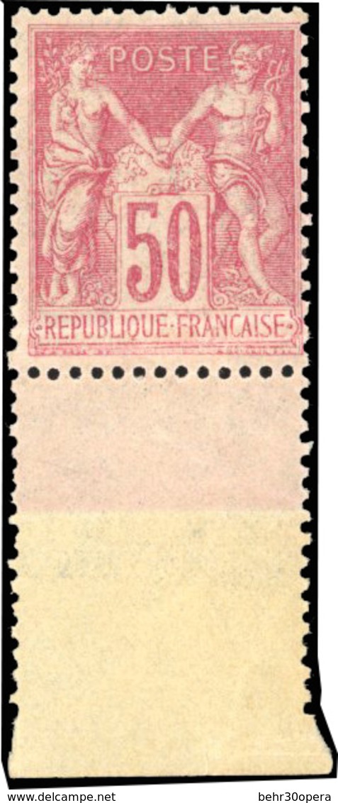 ** N°104 - 50c. Rose. Type I. BdeF. Petite Variété De Gomme. Très Bon Centrage. SUP. - 1876-1878 Sage (Type I)