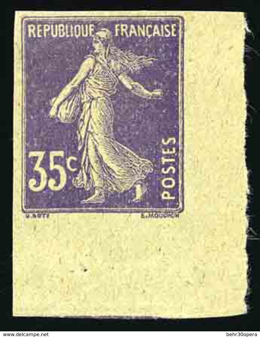 (*) N°142 - Essai Du 35c. Violet S/jaunâtre. Papier Pelure. ND. CdeF. SUP. - Andere & Zonder Classificatie