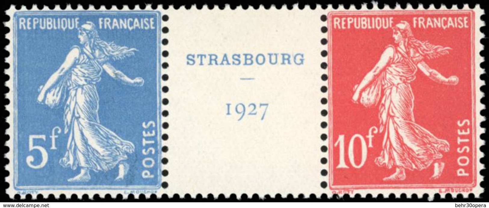 ** N°242A - 5Fr. Bleu + 10Fr. Rouge. Paire Avec Intervalle. SUP. - Sonstige & Ohne Zuordnung