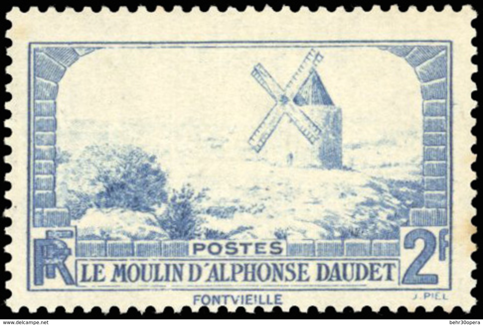 ** N°311 - 2Fr. Outremer. Ciel Tout Blanc. Petite Rousseur. B. - Other & Unclassified