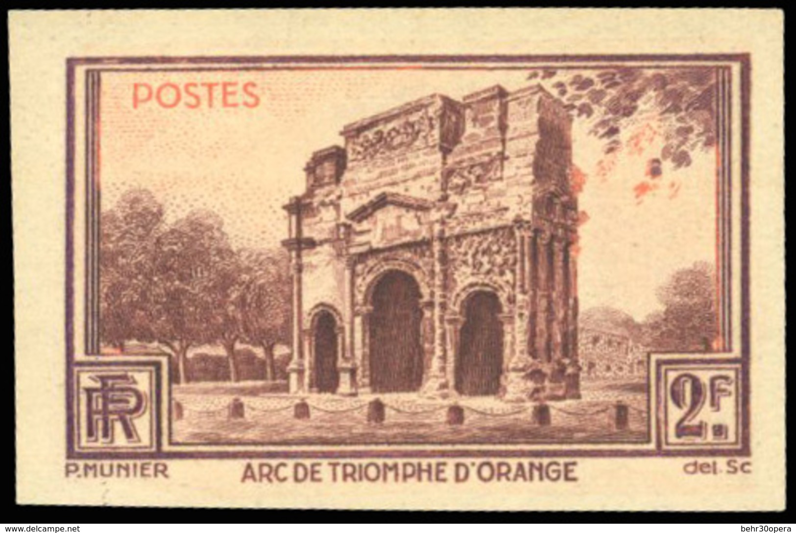 ** N°389 - 2Fr. Arc De Triomphe D'Orange. N.D. TB. - Autres & Non Classés