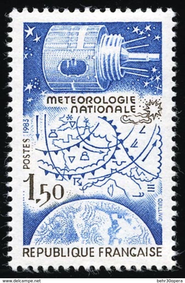 ** N°2292b - 1F.50 Météorologie. Couleur Bleu Foncé Omise. CERES 2285b. SUP. - Otros & Sin Clasificación