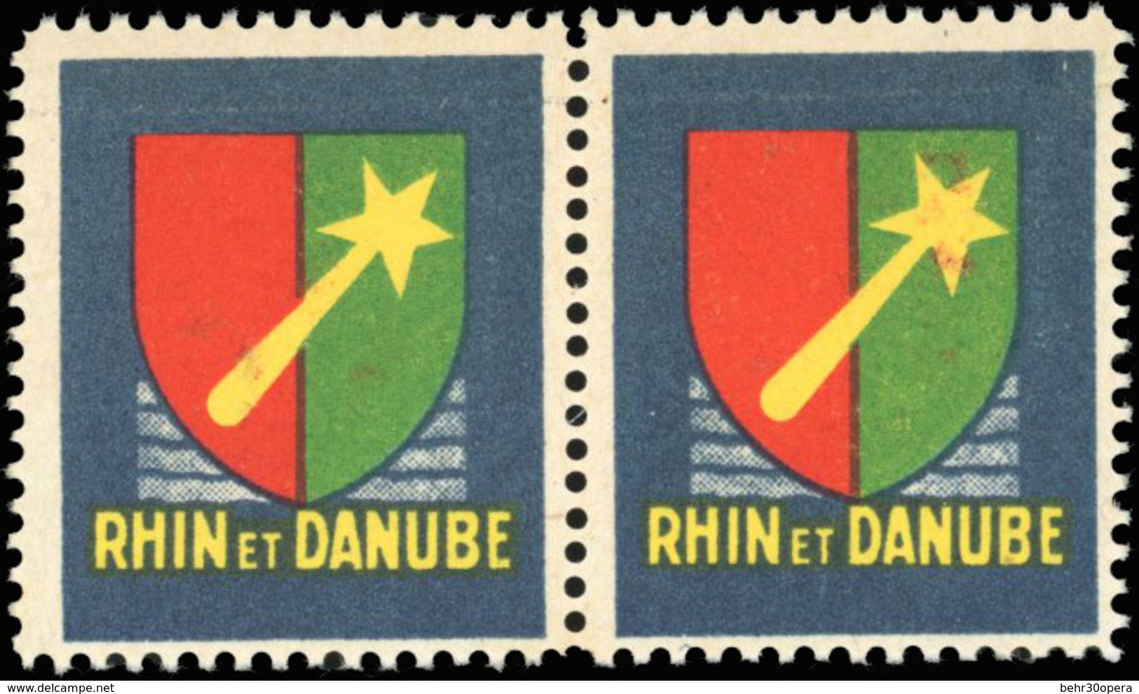 (*) Vignette De L'Armée RHIN ET DANUBE. 2 Paires : Dentelé Et ND. TB. - Libération