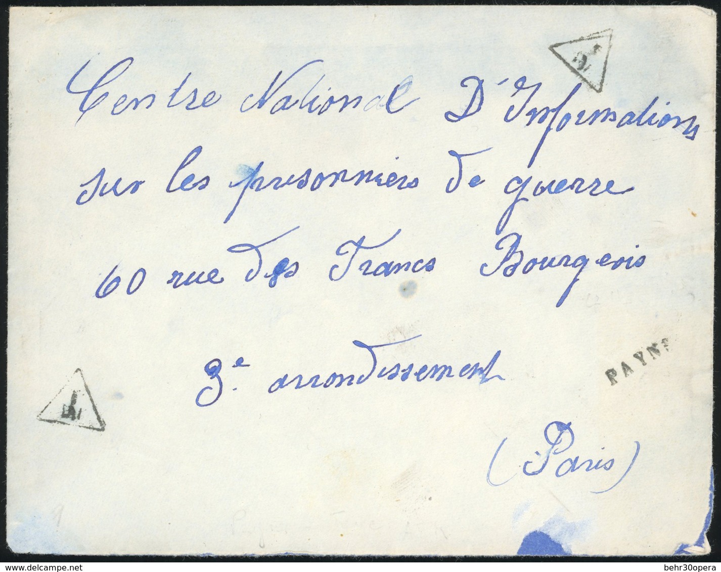 O TAXE - AFFRANCHISSEMENT EXCEPTIONNEL. 1940. La France Envahie. Lettre Affranchie à L'aide Du Cachet ''T'' Frappée Du C - Sonstige & Ohne Zuordnung