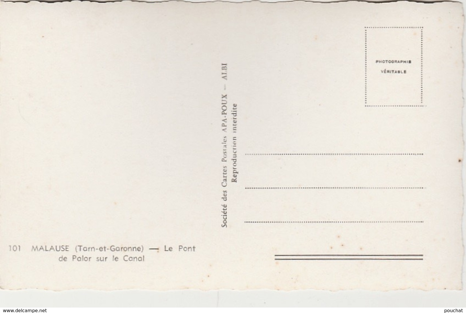 H8- 82) MALAUSE (TARN ET GARONNE) LE PONT  DE PALOR SUR LE CANAL  -  (2 SCANS) - Other & Unclassified