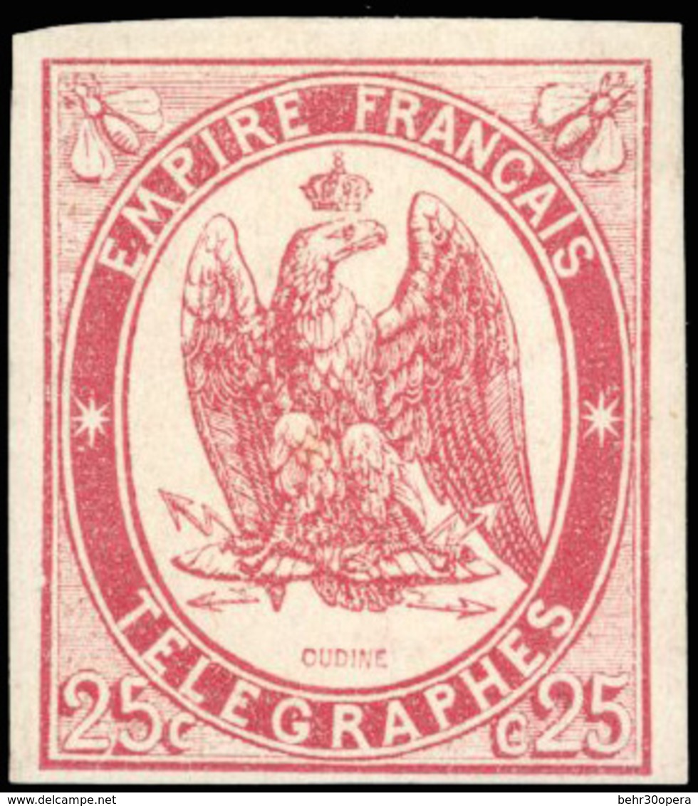 * N°1 - 25c. Rouge Carminé. TB. - Telegramas Y Teléfonos