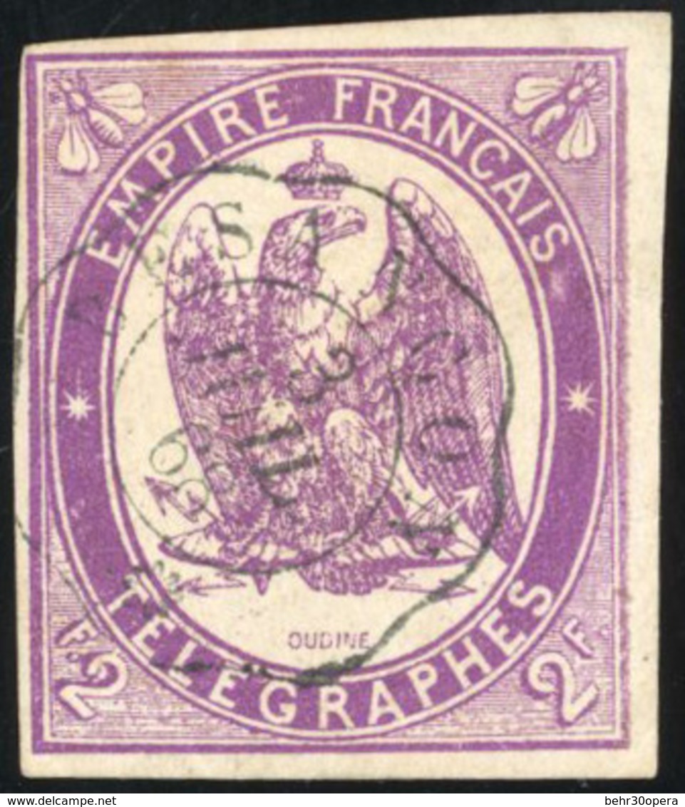 O N°1/4 - 25c. Rouge Carminé + 50c. Vert + 1F. Orange + 2F. Violet. 4 Valeurs. Obl. TB. - Télégraphes Et Téléphones