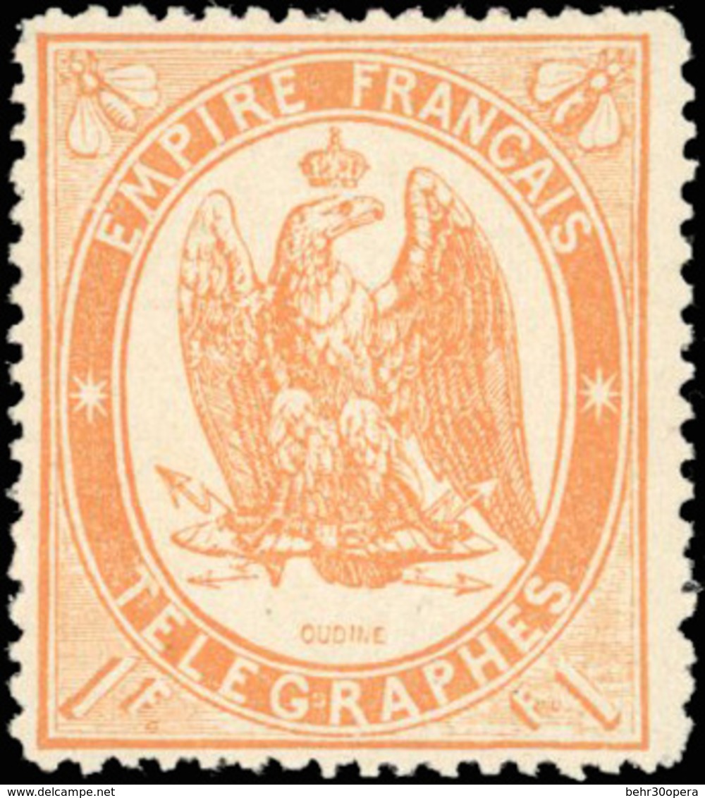 * N°7 - 1Fr. Orange. TB. - Télégraphes Et Téléphones