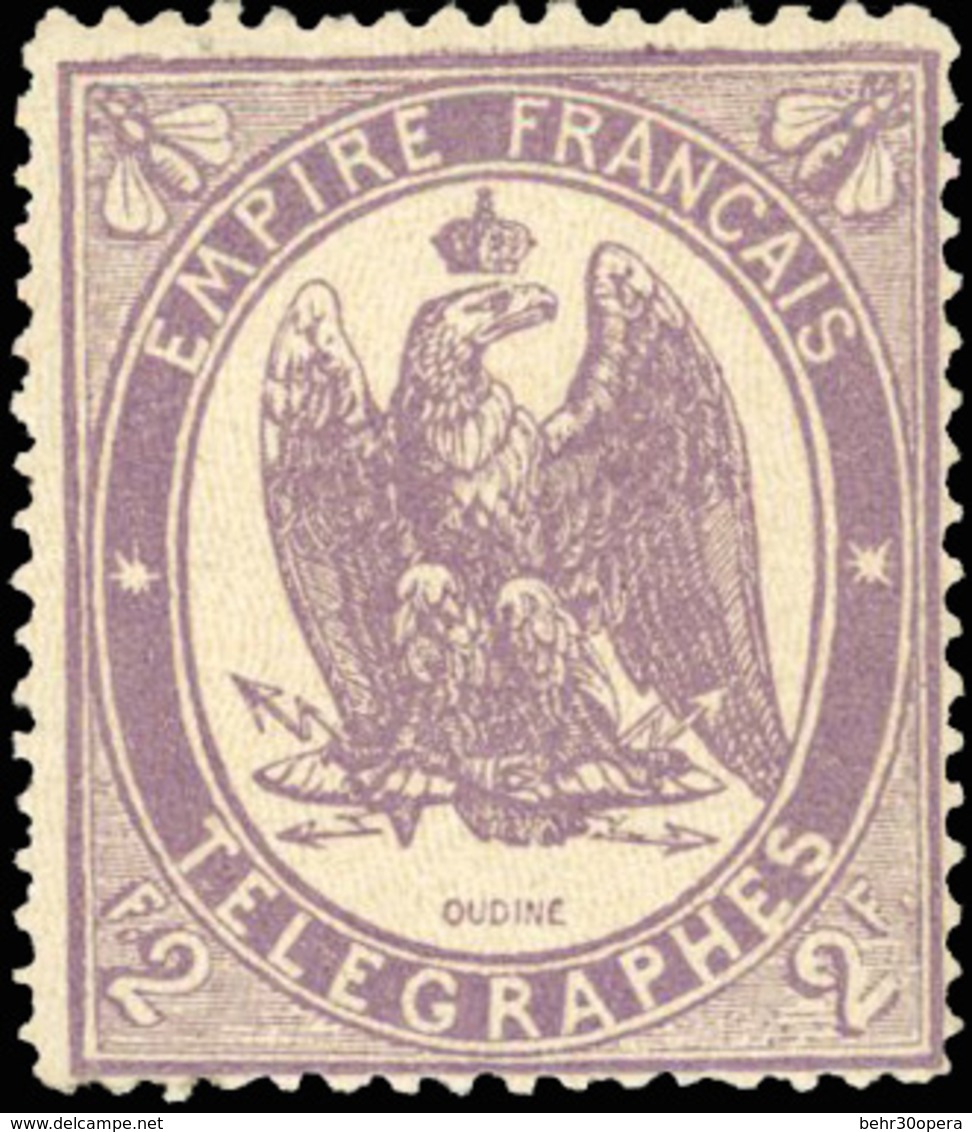 * N°8 - 2Fr. Violet. TB. - Telegramas Y Teléfonos