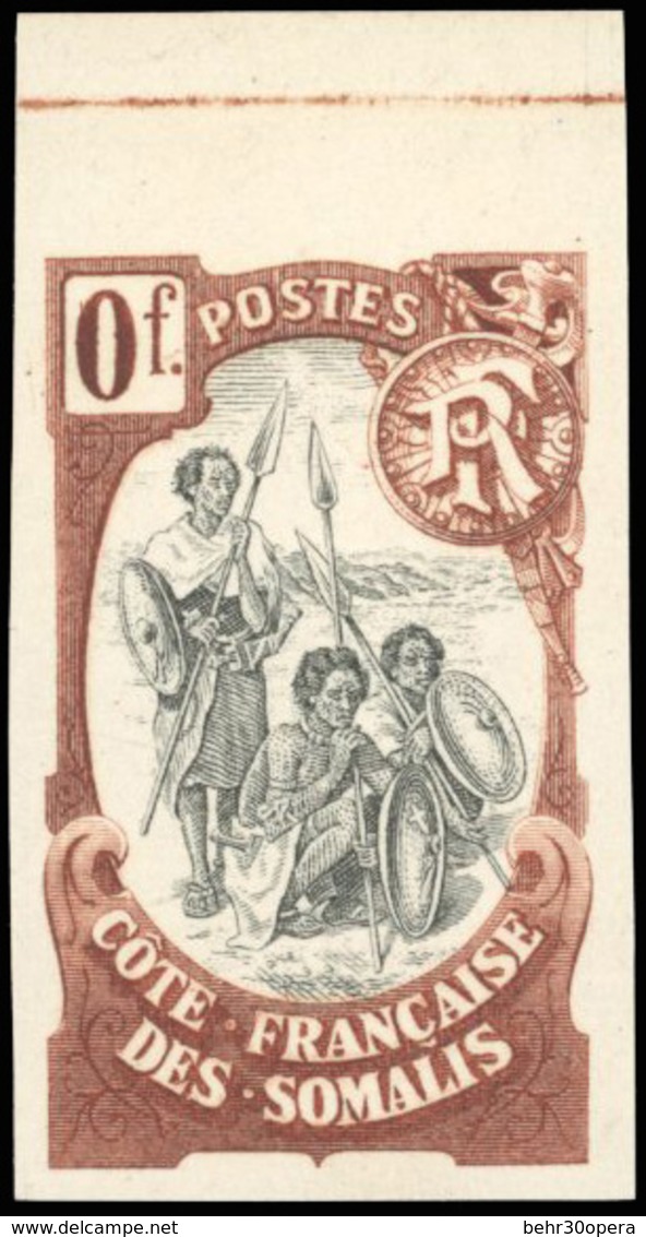 ** N°64 - Lot De 6 Essais De Couleur Avec Centre Noir De Type ''Guerriers''. ND. Valeur Faciale 0f. + épreuve De Luxe En - Otros & Sin Clasificación