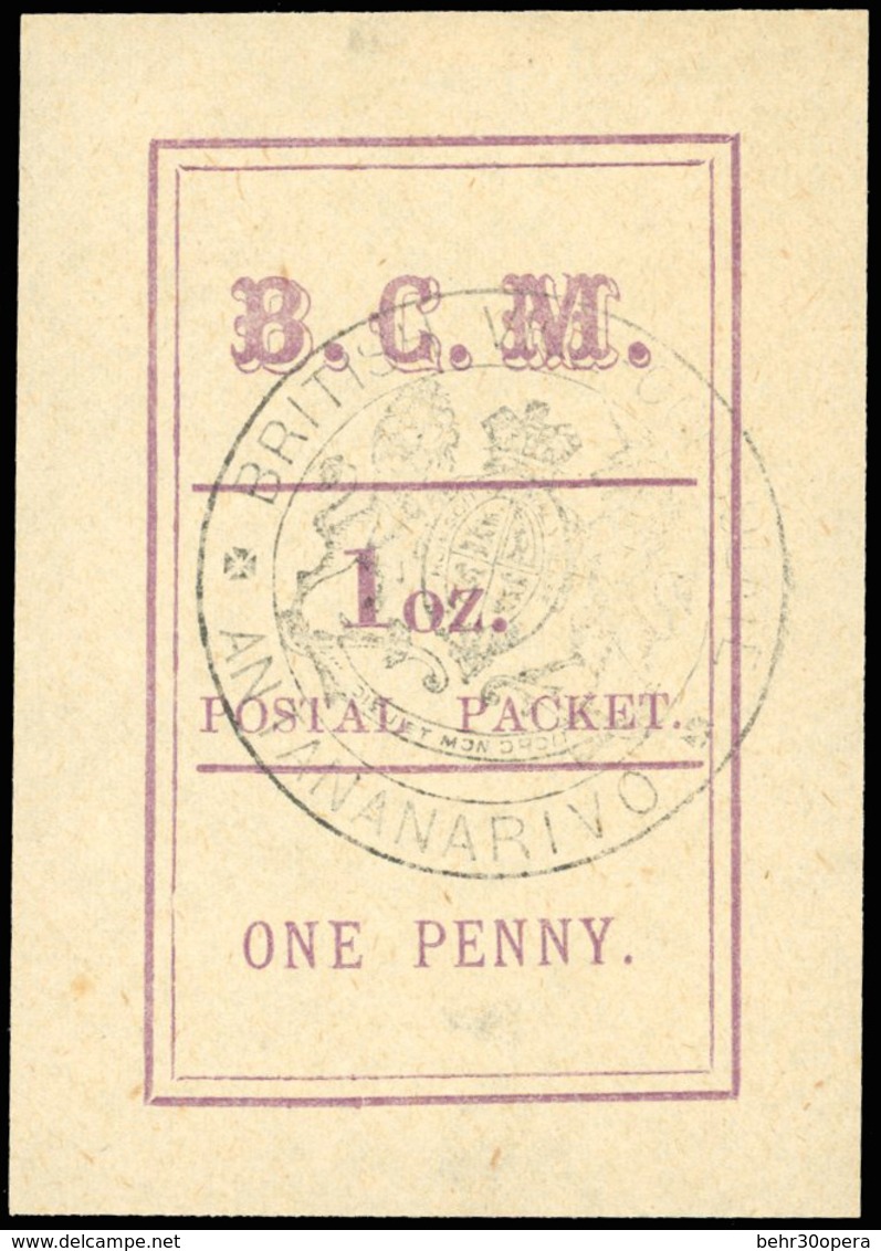 (*) N°5 - 1d. (1 Oz) Magenta. Cachet ''BRITISH VICE-CONSULATE ANTANANARIVO'' En Noir. (SG#5 - Cote 425£). SUP. - Otros & Sin Clasificación