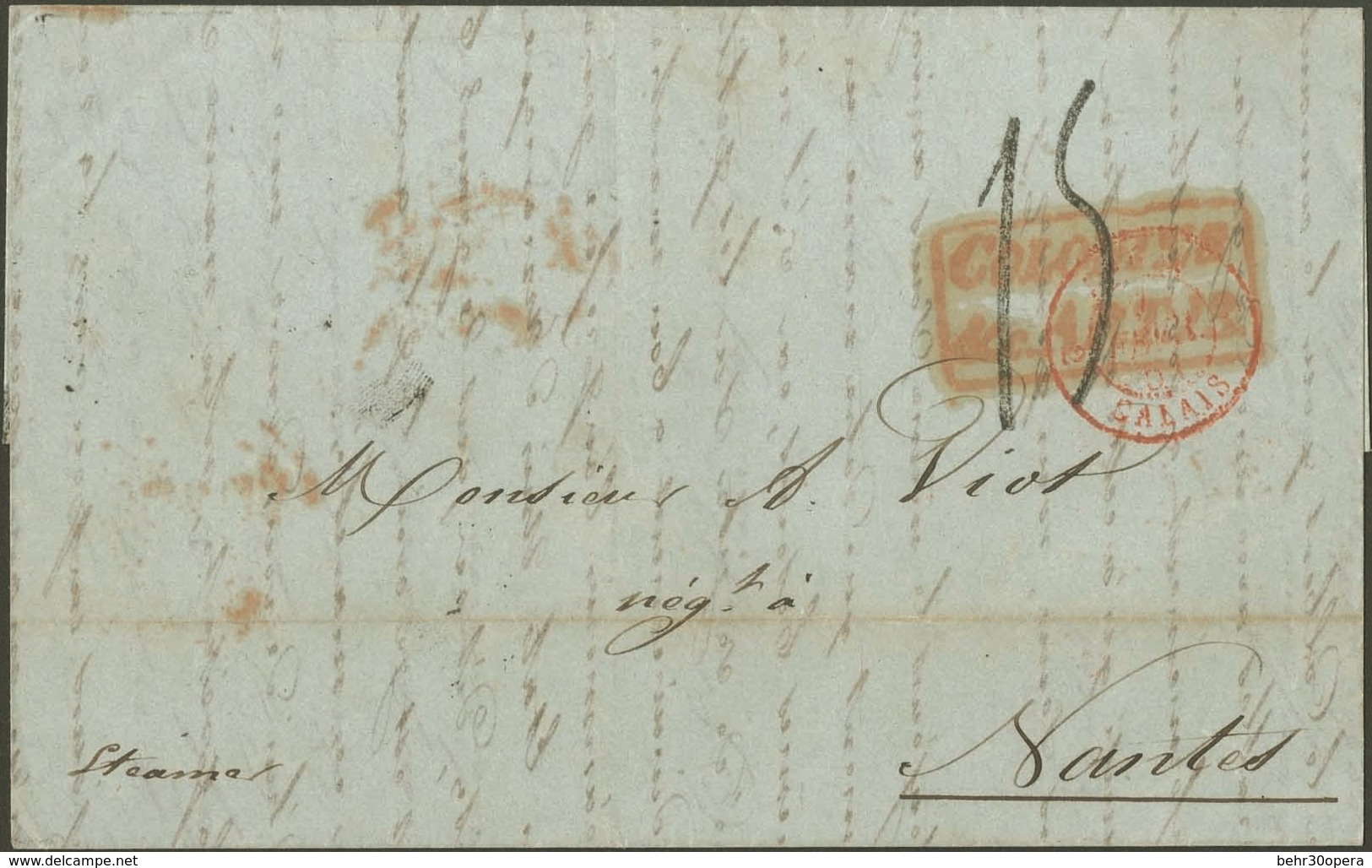 O Lettre Manuscrite Frappée Du CàD ST-PIERRE - MARTINIQUE Du 13 Janvier 1851 Au Verso à Destination De NANTES. TB. - Other & Unclassified