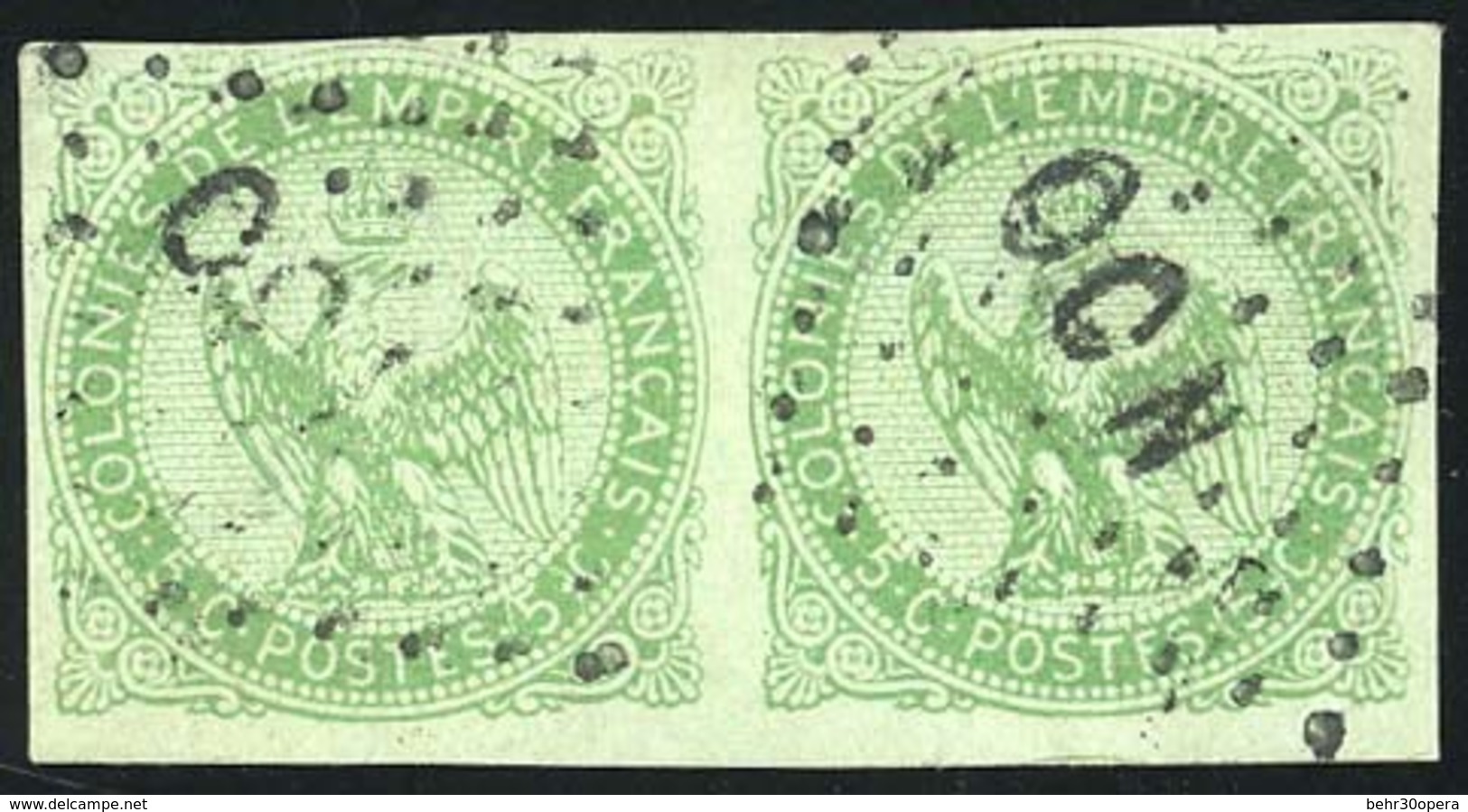 O Timbres De Colonies Générales N°2 Paire + N°3 Paire + N°4 + N°5 Paire Obl. ''OCN''. TB à SUP. - Sonstige & Ohne Zuordnung