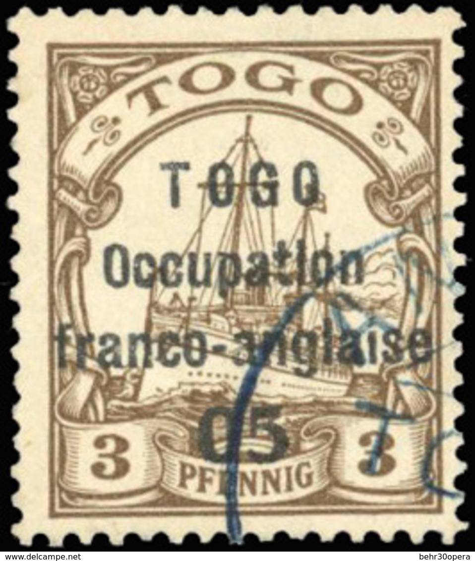 O N°43 - 05c. S/3pf. Brun. Obl. RRR. TB. - Other & Unclassified