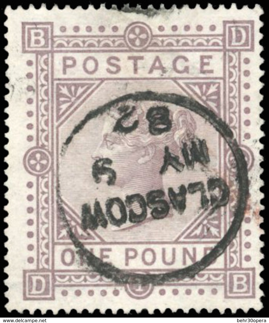 O N°42 - 1£. Brun-violet. Obl. Cachet à Date. (SG#129, 4500£). TB. - Autres & Non Classés