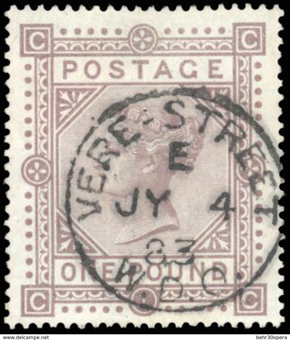 O N°45a - 1£. Violet. Obl. Cachet à Date. Papier Blanc. (SG#136, 9000£). TB. - Autres & Non Classés