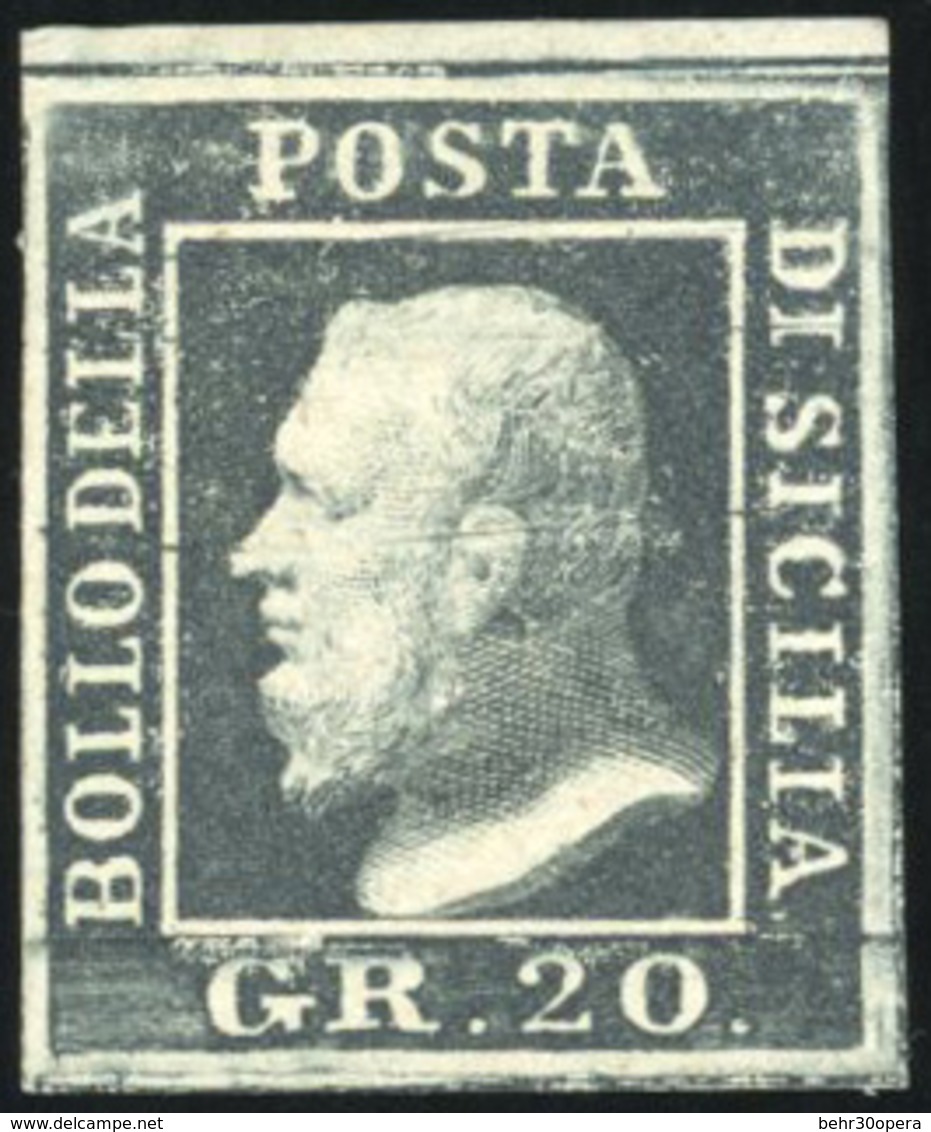 * N°23 - 20gr. Gris-ardoise. 4 Pièces Dont 2 Obl. B. - Sicilia