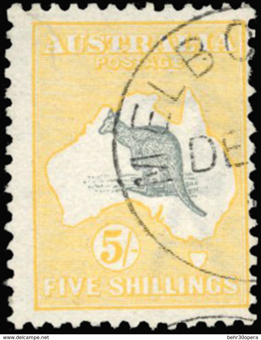 O N°12 - 5sh. Jaune Obl. (SG#13, 200£) - Other & Unclassified