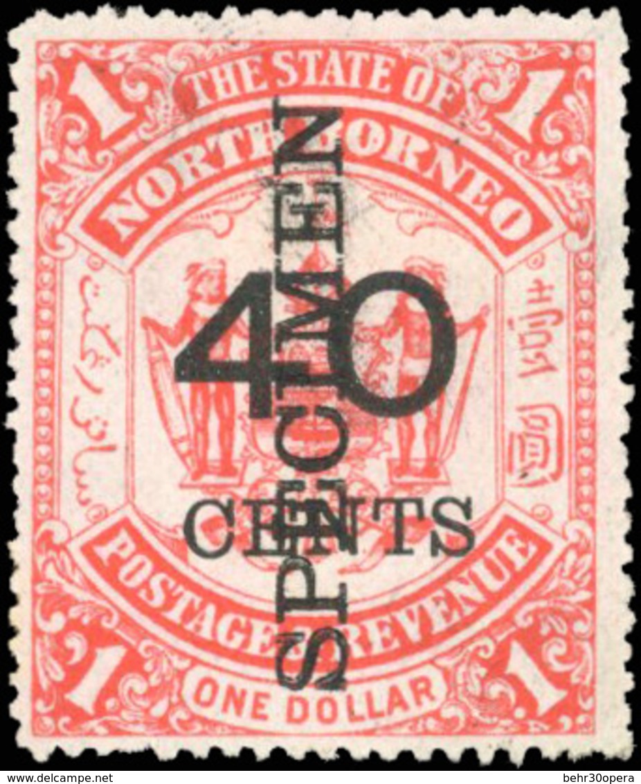 * + LABUAN. Petit Ensemble De 98 Timbres. Surcharge ''SPECIMEN''. BORNEO DU NORD : Du N°67 Au N°97 + Taxes Et LABUAN : E - Bornéo Du Nord (...-1963)