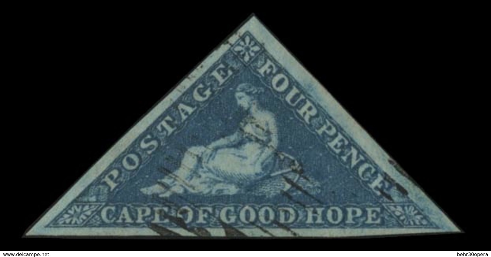 O N°2 - 4p. Bleu. Oblitération Légère. TB. - Cape Of Good Hope (1853-1904)