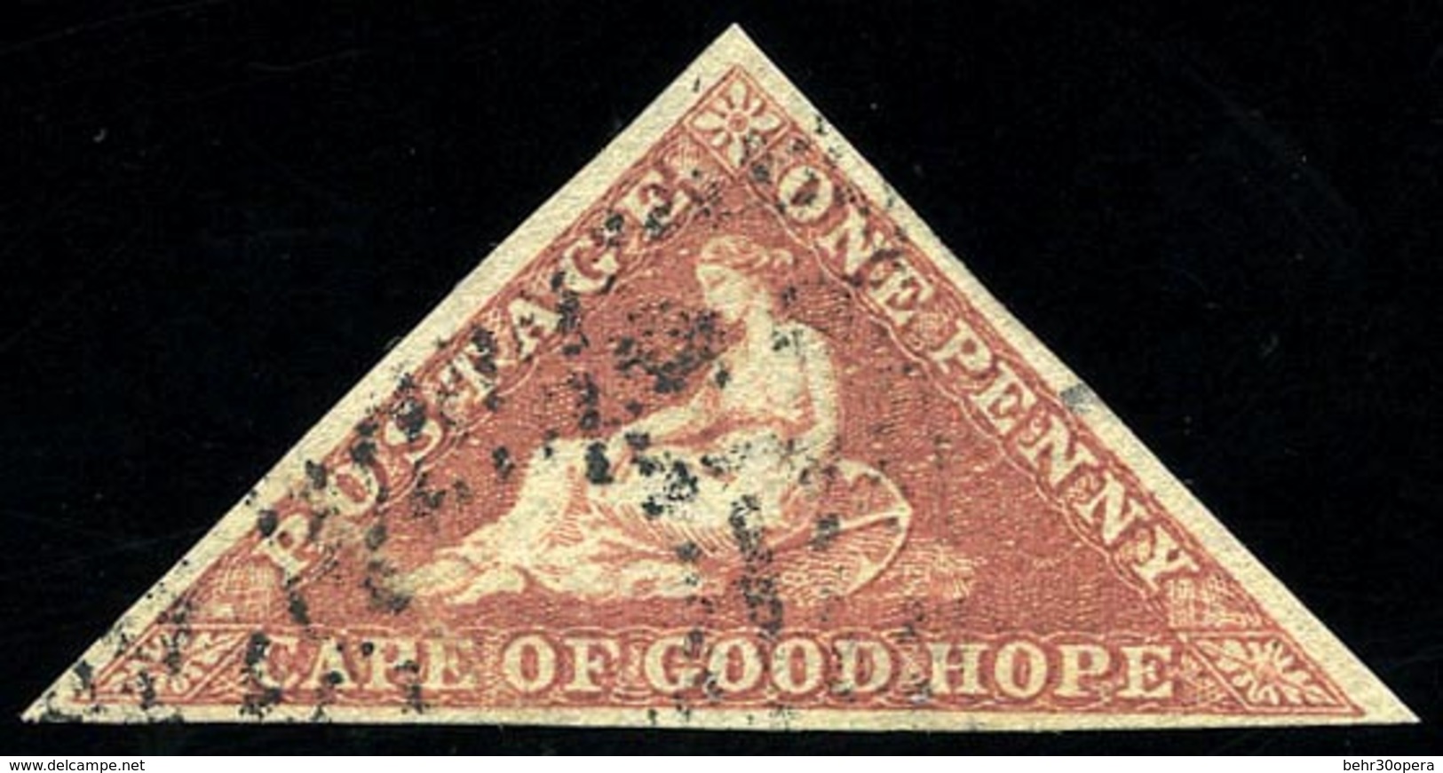 O N°3 - 1p. Rose-rouge. TB. - Cape Of Good Hope (1853-1904)