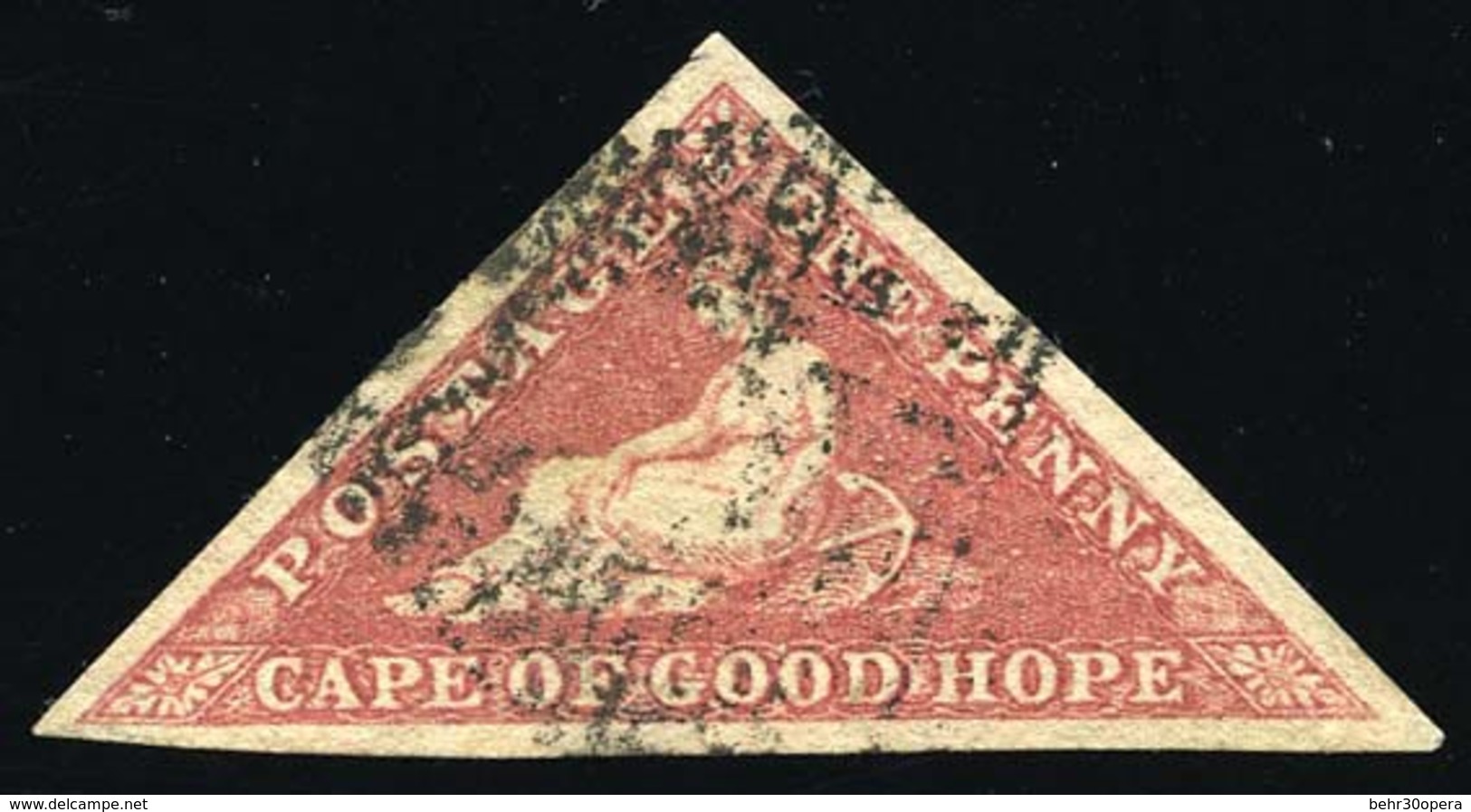 O N°3 - 1p. Rose-rouge. TB. - Cape Of Good Hope (1853-1904)