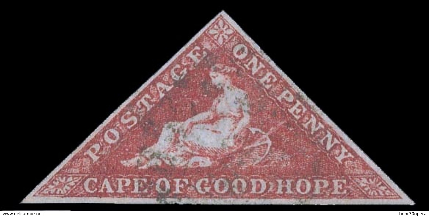 O N°7 - 1p. Carmin. (SG N°4). TB. - Kaap De Goede Hoop (1853-1904)