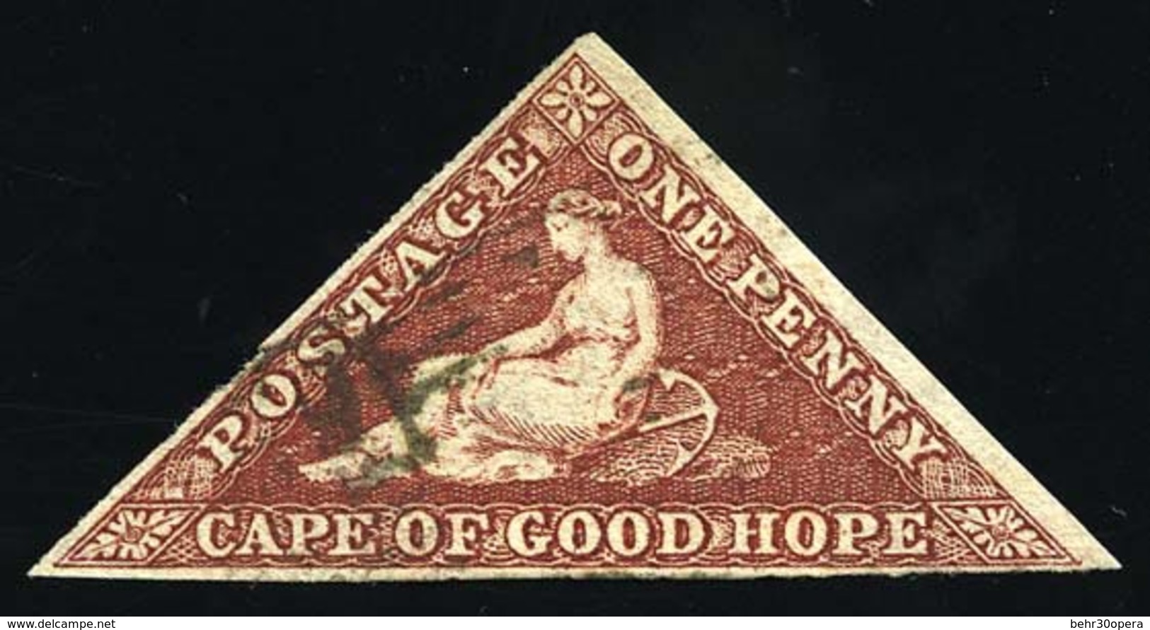 O N°7 - 1p. Carmin. (SG N°18). B. - Cape Of Good Hope (1853-1904)