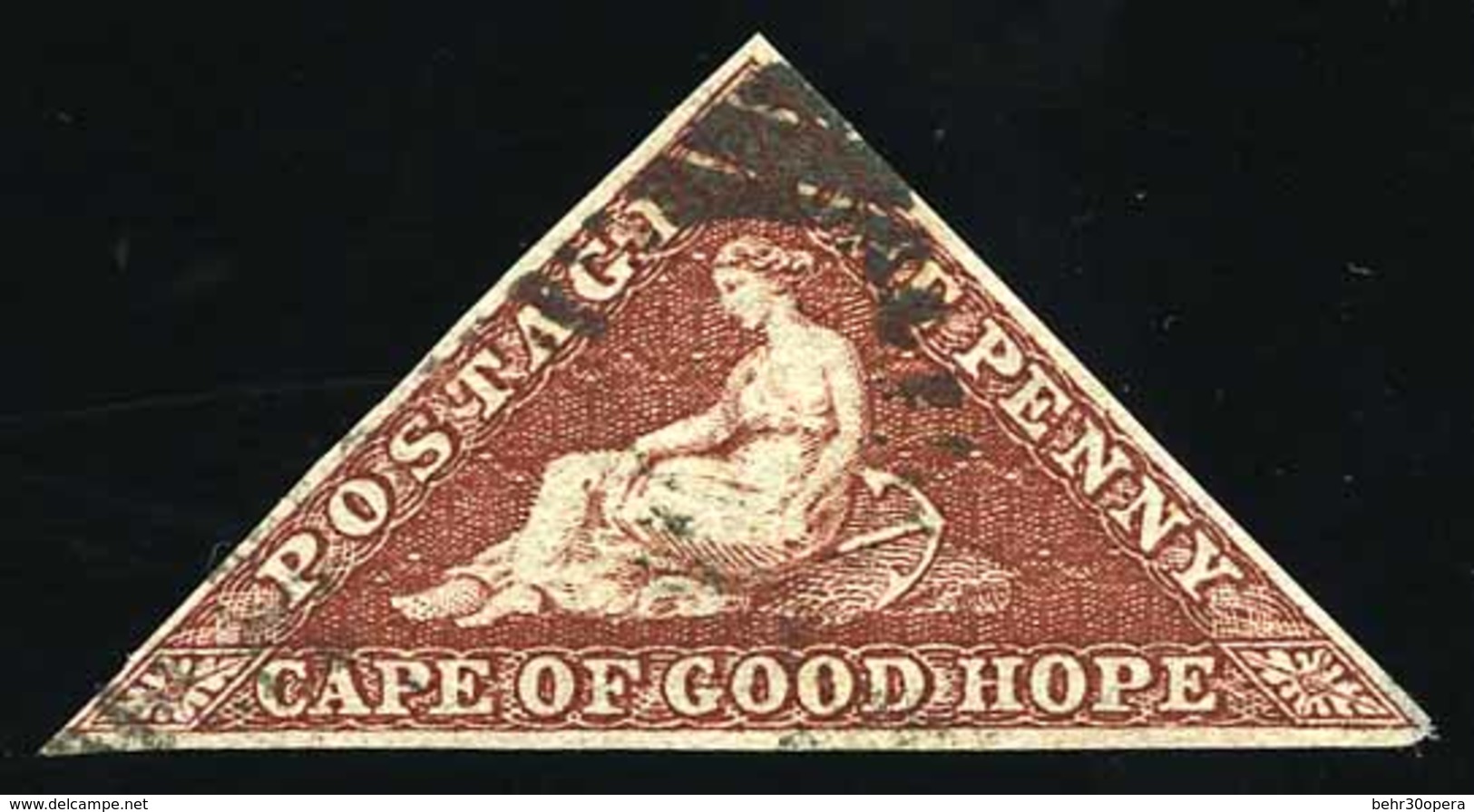 O N°7 - 1p. Carmin. Obl. Dégageant L'effigie. (SG N°8). B. - Cape Of Good Hope (1853-1904)