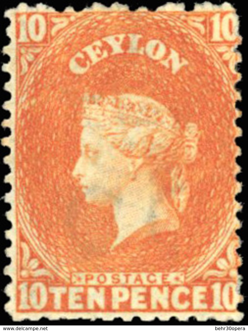 * N°40 - 10p. Orange. SG#70c - Cote 150£. TB. - Ceylon (...-1947)