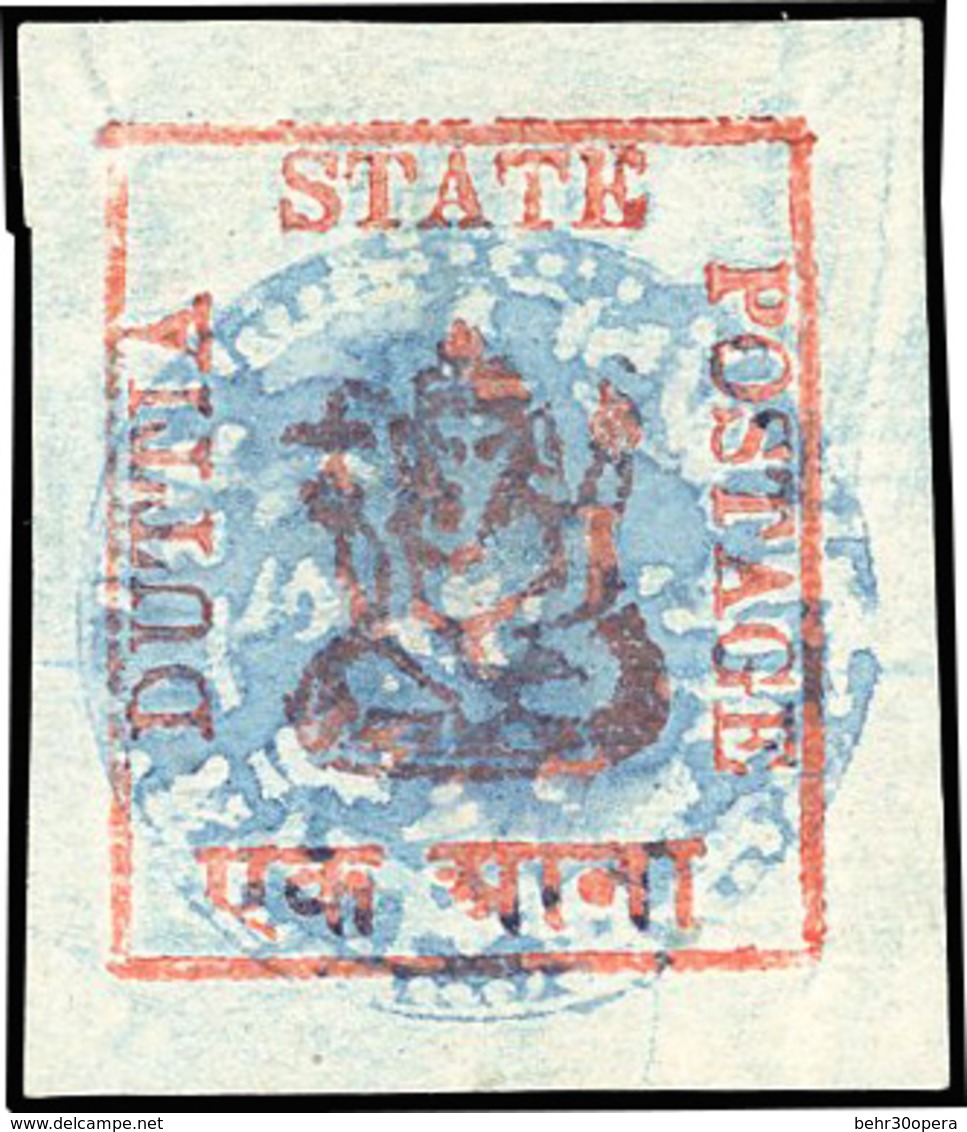 O 1a. Rouge. SG#3 - Cote 5500£. Obl. Avec Cachet De Contrôle. Grandes Marges. SUP. - Datia