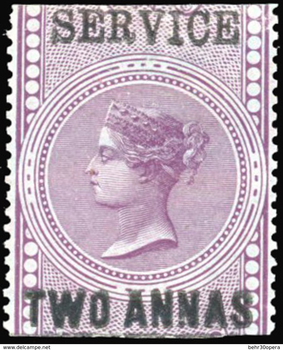 * N°13 - 2a. Violet. Surcharge Noire. (SG#O15- C.700£). Rare Dans Cette Condition. SUP. - Autres & Non Classés