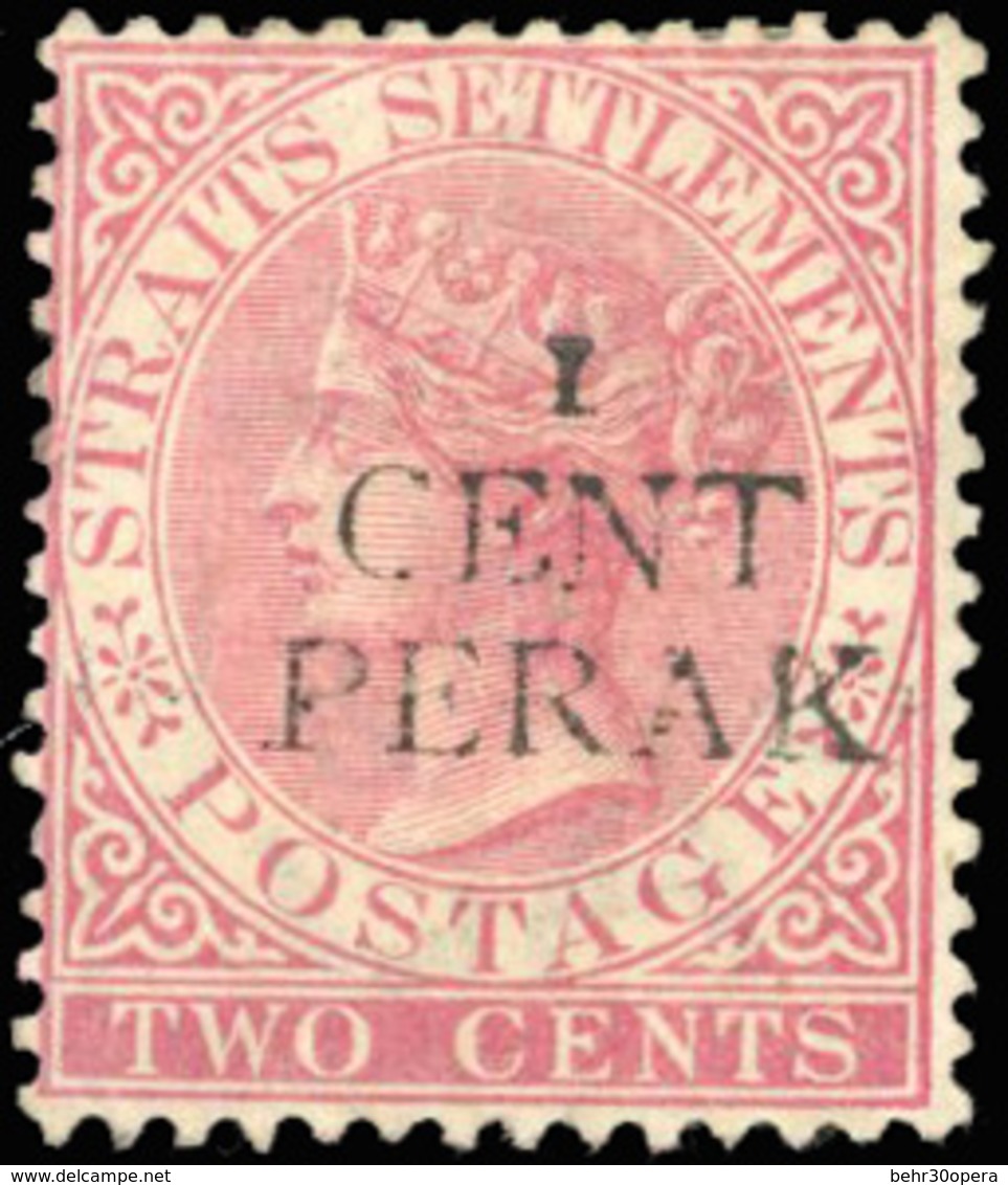 * N°7a - 1c. Sur 2c. Rose. (SG#31 - C.1900£). SUP. - Perak