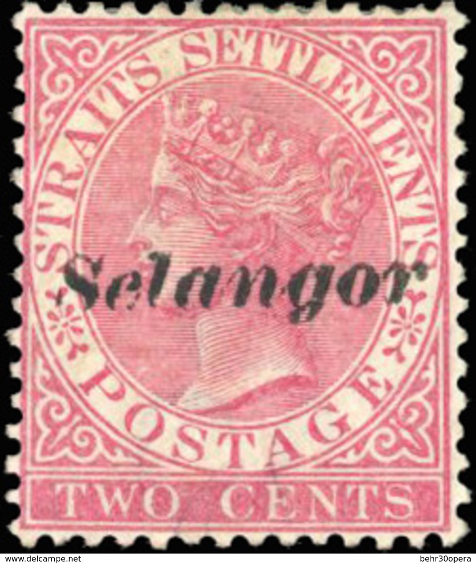 * N°6d - 2c. Rose. (SG#32 Type 25 - C.3000£). SUP. - Selangor