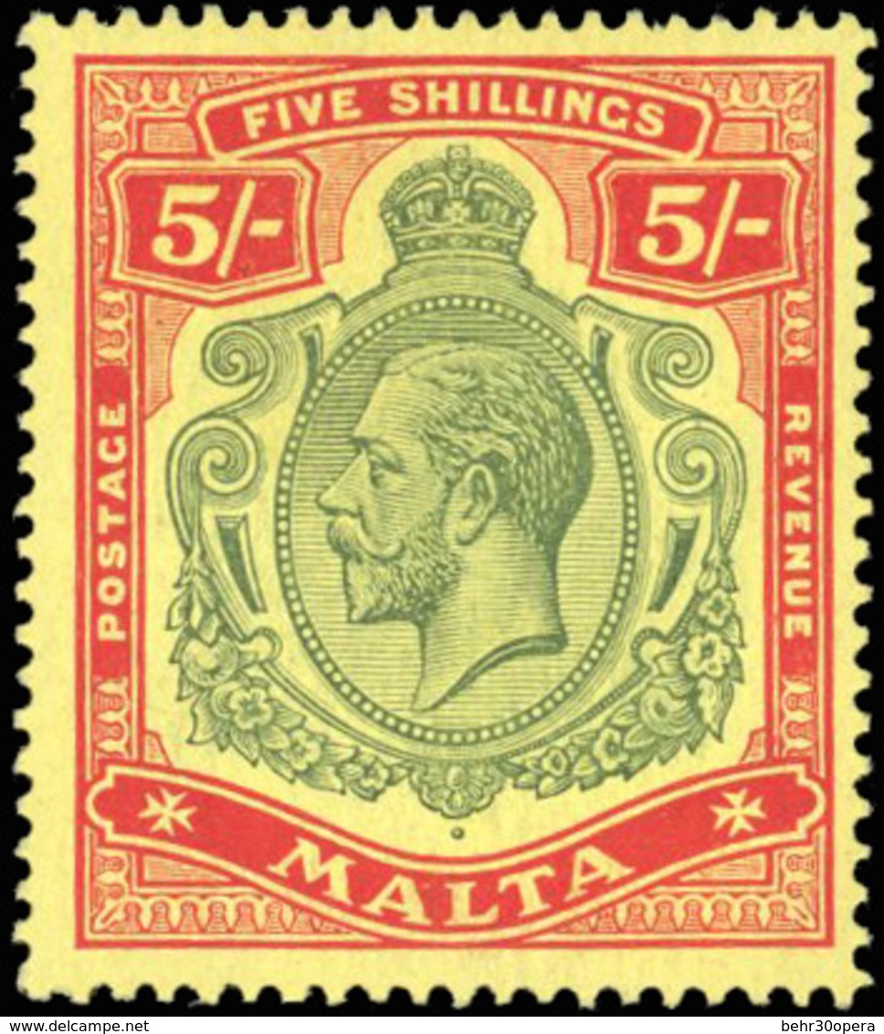 * N°5152 - 2s. Bleu Et Violet-brun Sur Azuré + 5s. Rouge Et Vert S/ Jaune. 2 Valeurs. SUP. - Malta (...-1964)