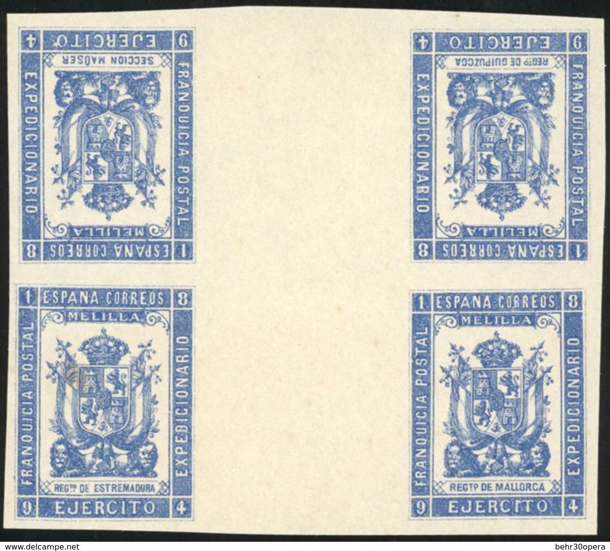 (*) N°45122 - Bloc De 4 Avec Inter-panneau. Double Tête-Bêche. ND. SUP. - Autres & Non Classés