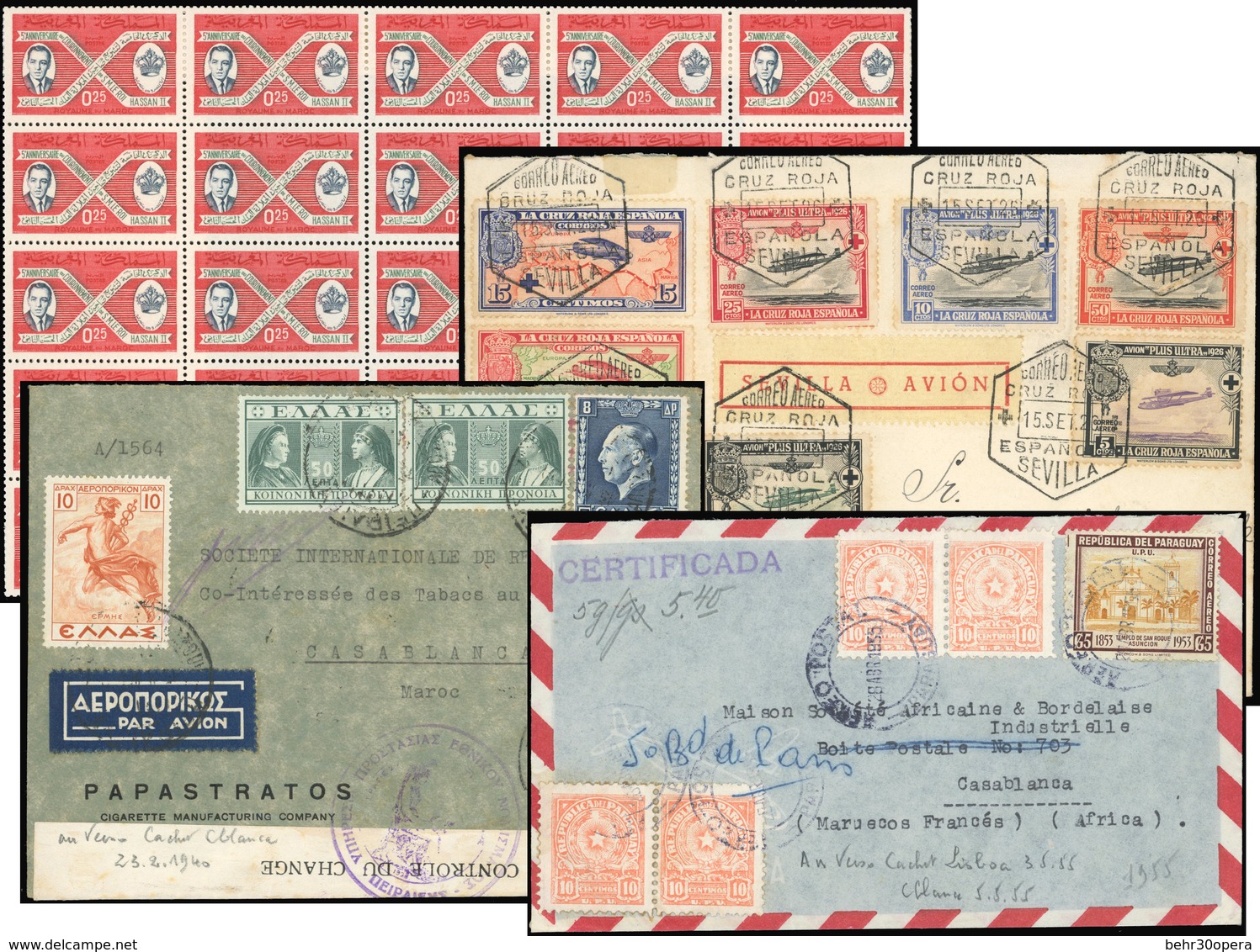 O Collection De Timbres Du MAROC Ainsi Que Des Lettres à Destination Du MAROC. Timbres Du Maroc Indépendant Neufs Et En  - Autres & Non Classés