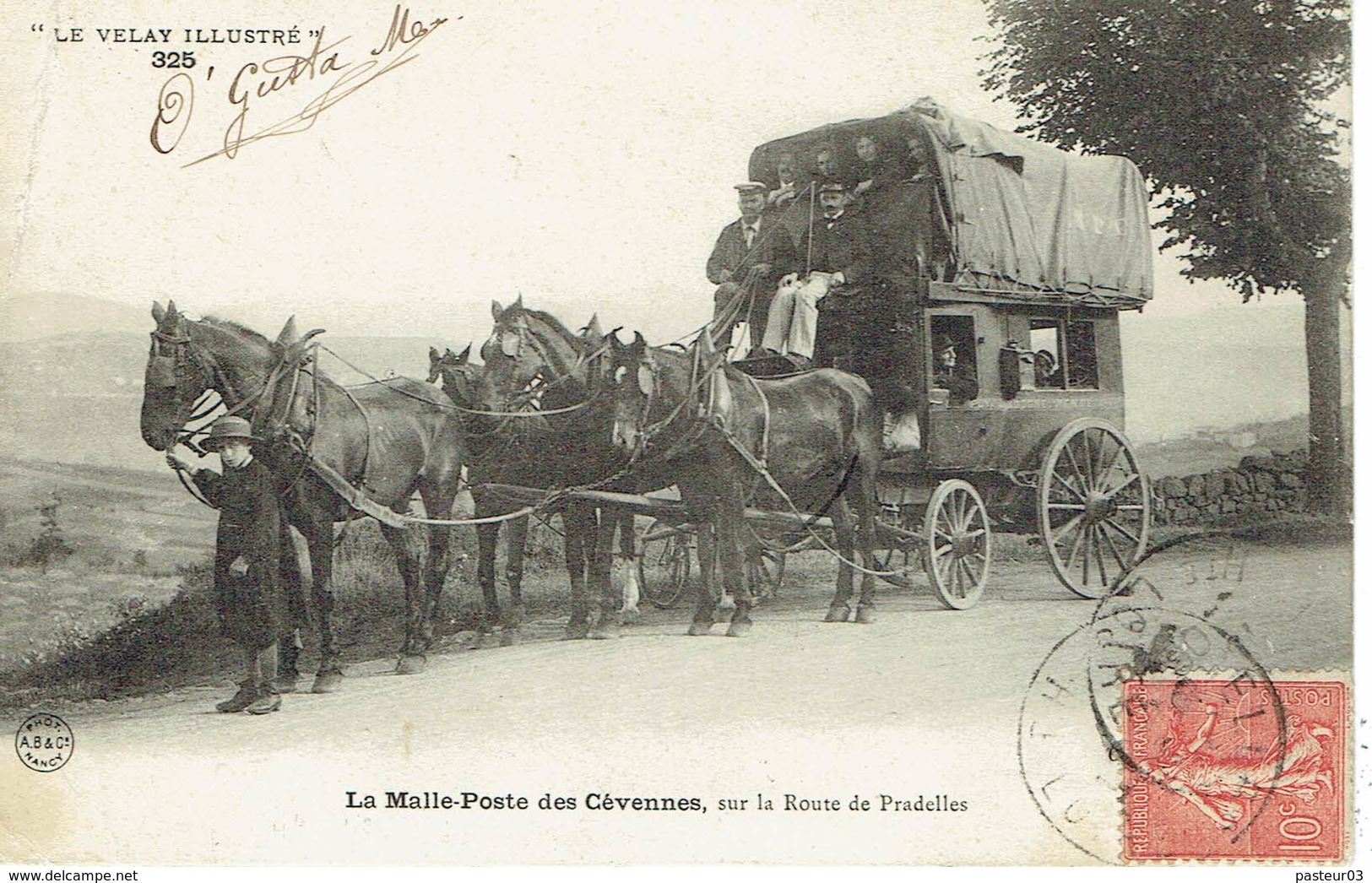 La Malle Poste Des Cécennes Sur La Route De Pradelles "le Velay Illustré" Collection Margerit-Bremond - Sonstige & Ohne Zuordnung